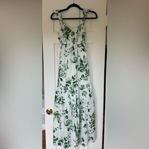 ABERCROMBIE Floral Green and White Maxi Dress